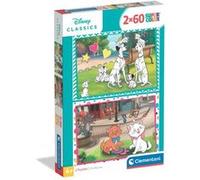 CLEMENTONI - 2x60 pieces - Disney Classic Illustrations en couleur vives, style enfantin
