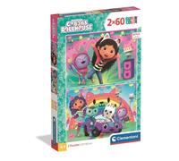 Clementoni - Puzzle Enfant 2X60 Pièces Gabby'S Dollhouse - Fabriqué en Italie, 24819
