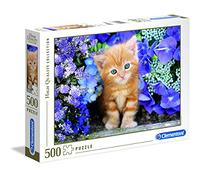 Clementoni - 30415.8 - Puzzle - Chat roux dans les fleurs - 500 Pièces