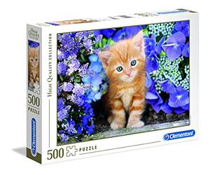 Clementoni - 30415.8 - Puzzle - Chat roux dans les fleurs - 500 Pièces