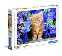 Clementoni - 30415 - Collection - Ginger cat in flowers - 500 Pieces Cat in the