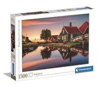 Clementoni 31696 Collection-Zaanse Schans-1500 Pieces-Adult Jigsaw Puzzles, Made