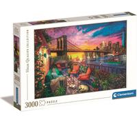 Clementoni - 33552 Collection - Manhattan Balcony Sunset, Puzzle 3000 pièces Pour Adultes Et Enfants 10 ans, Jeu d'adresse Pour Toute La Famille