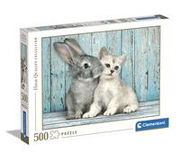 Clementoni - 35004.9 - Puzzle - 500 Pièces - Chaton et Lapereau