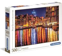 Clementoni 35037 Amsterdam - Puzzle 500 pièces à partir de 9 ans, puzzle coloré pour adultes avec des couleurs vives, jeu d'adresse pour toute la famille, belle idée de cadeau
