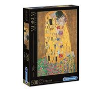Clementoni - 35060 - Puzzle - 500 Pièces - Le Baiser - Klimt - Jeu de Création et Logique pour Enfants - à Partir de 14 Ans et plus - Museum Collection de Haute Qualité
