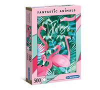 Clementoni - 35067 - Fantastic Animals - Flamingos - 500 Pièces, Multicolore
