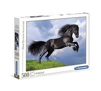 Clementoni - 35071 - Puzzle - 500 Pièces - Grand Cheval Noir CabréJeu de Création et Logique pour Enfants - à Partir de 10 Ans et Plus - Collection