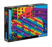 Clementoni - 35094 - Puzzle Colorboom Collection - Squares - 500 pièces - Puzzle Couleurs - Puzzle Adulte - fabriqué en Italie