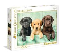 Puzzle 1000 chiens : Trio de labradors - CLEMENTONI - Three labs - Puzzle 1000 pièces - Animaux - Multicolore