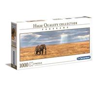 Clementoni - 39484 - Jeu de Création et Logique pour Enfants - à Partir de 14 Ans et plus - Puzzle Collection - Panorama - 1000 Pièces - Eléphant dans la Savane