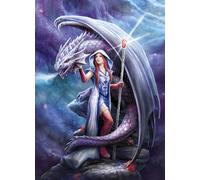 Clementoni 39525 Im Bannen des Drachen - Puzzle 1000 pièces, Anne Stokes Collection, jeu d'adresse stimulant pour toute la famille, puzzle pour adultes à partir de 9 ans