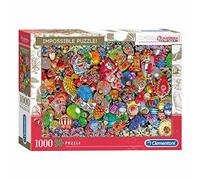 Clementoni - 39585 - Christmas Collection - Impossible Puzzle Jolly Christmas - Puzzle Adulte 1000 pièces, Puzzle Noel - fabriqué en Italie, Puzzle Adulte Clementoni