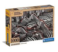 Clementoni - 39729 - Puzzle National Geographic - Zebras in Holding Pen - 1000 Pièces - Puzzle Adulte, Divertissement pour Adultes - Fabriqué en Italie