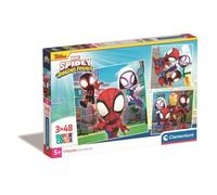 Clementoni | Puzzle Marvel Spidey & His Amazing Friends pour Enfant 5 Ans+ | 3×48 Pièces | Puzzle Supercolor Marvel | 32×22 cm | Motricité, Logique, Observation | Activité Éducative | Jeu de Societé