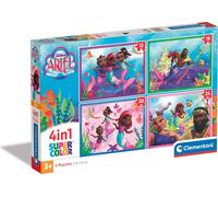 Clementoni 4in1 Ariel Puzzle Kinder - Jeu d'adresse pour enfants à partir de 3 ans - Puzzle avec 12, 16, 20 & avec 24 pièces - Puzzle Disney de Clementoni 21533