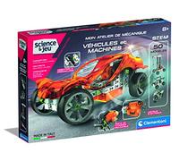 Clementoni - 52181 - Science et Jeu - Mon Atelier de Mécanique - Véhicules et Machines - Jeu de Construction et Création pour Enfants - Dès 8 Ans et Plus - 50 Modèles Réalisables