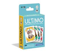Clementoni - 52456 - Ultimo - Jeu de Cartes pour Enfants de 4 à 99 Ans - De 2 à 6 Joueurs - avec 66 Cartes Comprenant Animaux et Numéros