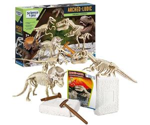 Clementoni - 52491 - Science et Jeu - Laboratoire - Archéo Ludic - Dinosaures Légendaires Jeu Scientifique pour Enfants à partir de 7 Ans et Plus
