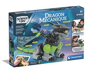 Clementoni - 52560 - Science et Jeu - Robotique - Dragon Mécanique - Jeu Scientifique de Construction pour Enfants à partir de 8 Ans et Plus - avec 3 Eléments Motorisés