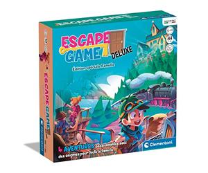 Clementoni - 52601 - Escape Game Deluxe - Edition Spéciale Famille - Jeu de Société pour Toute la Famille à partir de 10 Ans et Plus - 4 Aventrures à Vivre Ensemble -