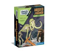 Clementoni 55540 Archéoplay Mammouth Phosphorescent Jeu de Sciences, pour Assembler Votre Propre Dinosaure Phosphorescent et découvrir la Science de l'archéologie, à partir de 7 Ans