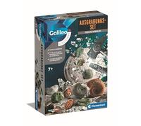Clementoni 59381 Galileo Discovery Kit d'excavation de fossiles et minéraux pour Enfants à partir de 7 Ans