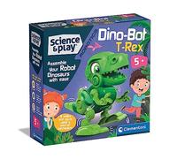 Clementoni - 75073 - Science & Play Robotics - Dino Bot T-Rex - Robot Dinosaure À Assembler, Dinosaure Enfant, Jeu Scientifique 5 Ans, Jeu Éducatif - Made in Italy