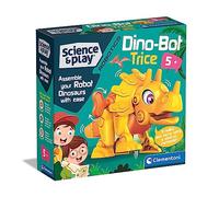 Clementoni - 75074 - Science & Play Robotics - Dino Bot Tricératops - Robot Dinosaure À Assembler, Dinosaure Enfant, Jeu Scientifique 5 Ans, Jeu Éducatif - Made in Italy