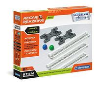 Clementoni Action et Reaction-Refill Bases + rails longs, multicolore, 19102 - Version Italienne