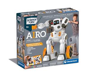 Clementoni | AIRO Robot Intelligence Artificielle pour Enfants 9 Ans+ | 80+ Pièces à Assembler | STEM Bluetooth Programmable Gestes & Voix | Jeux, Codage, Danse | Idée Cadeau
