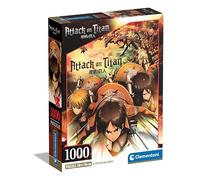 Clementoni Attack on Titans - 1000 pièces, Affiche Incluse, Puzzle Anime, Manga, Divertissement pour Adultes, fabriqué en Italie, 39923, Multicolore