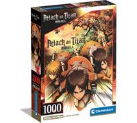 Clementoni Attack On Titans - 1000 pièces, poster inclus, puzzle d'anime, manga, amusant pour les adultes, Made in Italy, 39923, Multicolore
