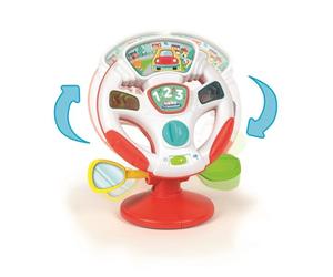 Clementoni Baby 17241 - Mon p'tit Volant - Tournes et Conduits - Volant Interactif pour Bébés à partir de 10 Mois et Plus - Jeu d'Eveil - avec Sons et Lumières - Stimule la Motricité Fine