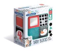 Clementoni Baby 17321 - Cubes Bébés en Tissu Noir et Blanc - Jouet d'Eveil pour Bébé à partir de 0 Mois et Plus - pour Développer Les Capacités Cognitives - Chiffres, Lettres, Couleurs, Etc.