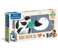 Clementoni Baby 17322 - Livre Bébés en Tissu Noir et Blanc - Jouet d'Eveil pour Bébé à partir de 0 Mois et Plus - pour Développer Les Capacités Cognitives - Chiffres, Lettres, Couleurs, Etc.