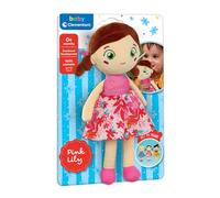 Clementoni Baby 17603 Plush Soft Doll Red Smile Poupée Douce pour bébé 0+ Mois, Texture différente et expérience sensorielle, stimule l'affection et Les Soins,