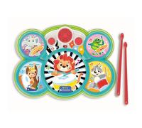 Clementoni Baby - Batterie pour Animaux, Instrument de Musique électronique 18+ Mois, 10 Bases Musicales et Sons réalistes, développe la Coordination et la créativité, 17976