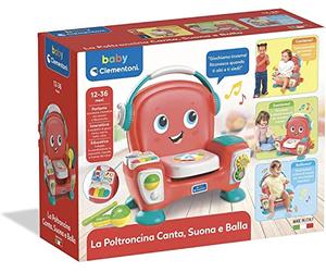 Clementoni Baby Chante, Joue et Balle, Fauteuil interactif, 12+ Mois, Multicolore, 17678