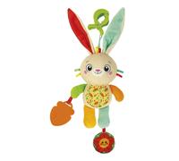 Clementoni Baby Easy-Peasy Soft Bunny Travel Plush Toy for Kids 0+ Months, Rustl