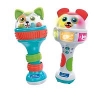 Clementoni- Baby Friends Chiots - 2 Maracas pour Enfants 6 Mois, Jeu Petite enfance, percussions à secouer comme Un hochet, Instrument de Musique électronique interactif, 17985, Multicolore