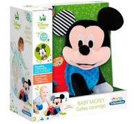 Clementoni Baby Mickey Gateos 55573 Peluche Interactive pour bébés avec laquelle Elle fera Ses Premiers Pas - Enseigne Les Chiffres et Les Sons d'animaux, à partir de 6 Mois, fabriquée en Italie