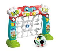 Clementoni Baby Tire et Marquer Goleador - Support de Football pour Enfants avec Ballon, Centre d'activités Parlant, Jeu éducatif et interactif (en Italien et en Anglais), Enfants 18 Mois, enseigne