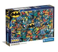 Clementoni Impossible Batman - 1000 pièces, Affiche Incluse, Puzzle Difficile, Divertissement pour Adultes, fabriqué en Italie, 39906, Multicolore