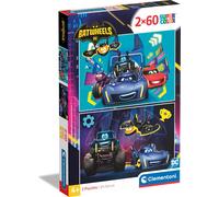 Clementoni 24812 Batwheels Jigsaw 2 60 Pieces-Supercolor Children 4-6 Years, Car