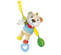 Clementoni-Bear Teddy Activities, peluche 100% lavable pour les bébés à partir de 0 mois, avec jouet de dentition et hochet (17788) CLEMENTONI