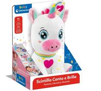 Clementoni Bébé Scintilla L'Unicorn Chante Et Brille Peluche Parlante Interactif