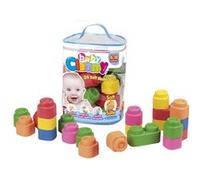 Clementoni - 14889 - Soft Clemmy Touch and Play - Sac à Briques de Constructions Souples - Pour Bébés et Jeunes Enfants de 6 mois à 36 mois - 24 pièces - Premier Âge