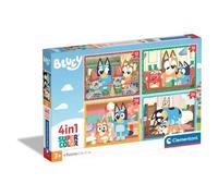 Clementoni Puzzle 4-en-1 Bluey pour enfants 3 ans+ – 12/16/20/24 pièces Super Color – motricité fine