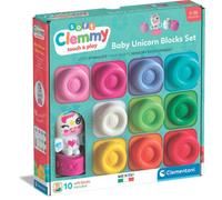 CLEMENTONI - Boîte Arc-en-ciel 10 cubes Clemmy et Licorne